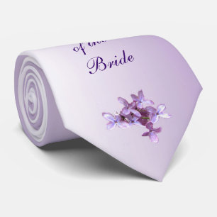 Floral Lilac Flowers Wedding Grandfather of Bride Tie