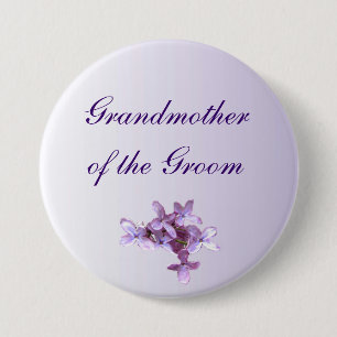 Floral Lilac Wedding Grandmother of the Groom Pin