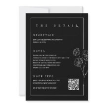 Floral Line Rustic Black Elegant All in Wedding