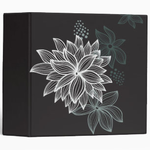 Floral Lineart Binder