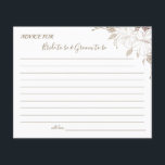 Floral Lines Wedding Advice Card Shower<br><div class="desc">Add your information and for further customization,  click the link "click to customize further".
~ Check collection for matching games,  invitation,  signs,  and more ~</div>