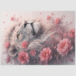 Floral Lion Tissue Paper