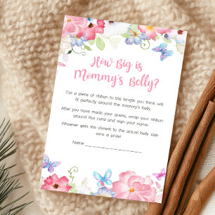 Floral Little Butterfly How Big Mommy's Belly Game