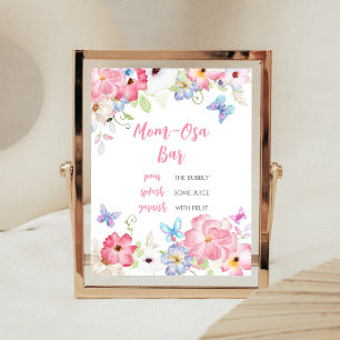 Floral Little Butterfly Mom Osa Bar Sign