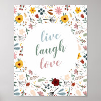 Floral Live Laugh Love