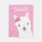 Floral Llama Alpaca Pink Personalized Girl