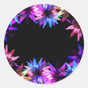 Floral Lotus Flower Watercolor Bridal Shower Classic Round Sticker