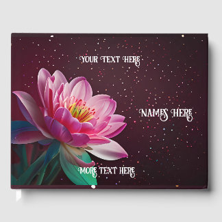 "Floral Lotus Wedding Suite | Starry Night Romance Guest Book