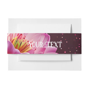 Floral Lotus Wedding Suite   Starry Night Romance Invitation Belly Band