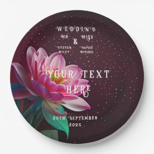 Floral Lotus Wedding Suite   Starry Night Romance Paper Plate