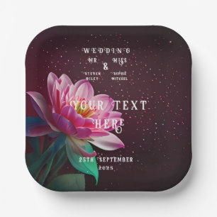 Floral Lotus Wedding Suite   Starry Night Romance Paper Plate
