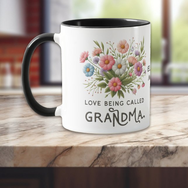 Floral Love Being Called Grandma Mug (Creator Uploaded)