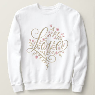 "Floral Love Embroidery - Romantic Vintage Bloom" Sweatshirt