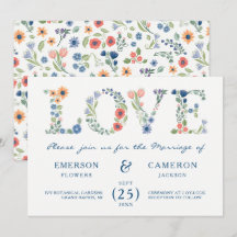 Floral LOVE Faire-part de mariage