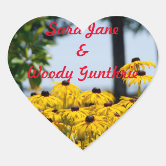 Floral Love Heart Sticker