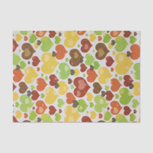 Floral Love Hearts Pattern Pink Tissue Paper