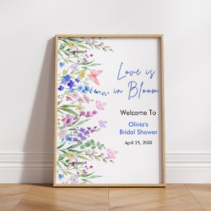 Floral Love is in Bloom Bridal Shower Welcome  Poster