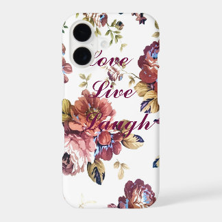 Floral Love Live Laugh iPhone Case