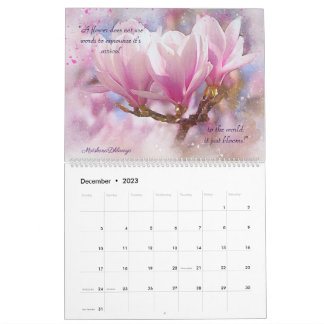 Floral Love Quotes 2023 Calendar