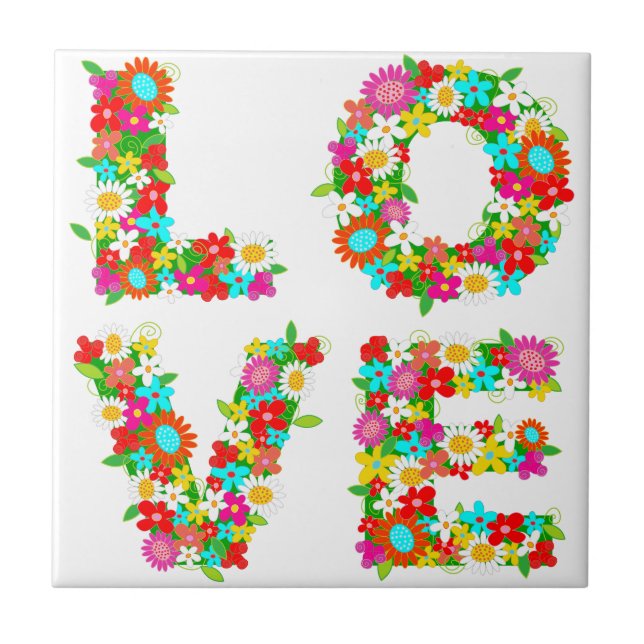 floral love tile (Front)