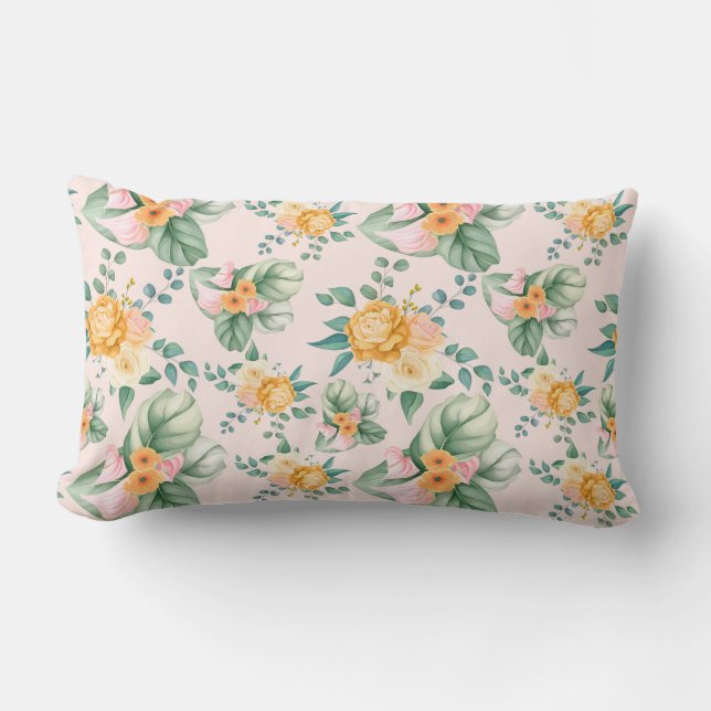 Floral Lumbar Pillow (Front)