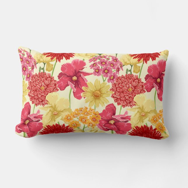 Floral Lumbar Pillow (Front)