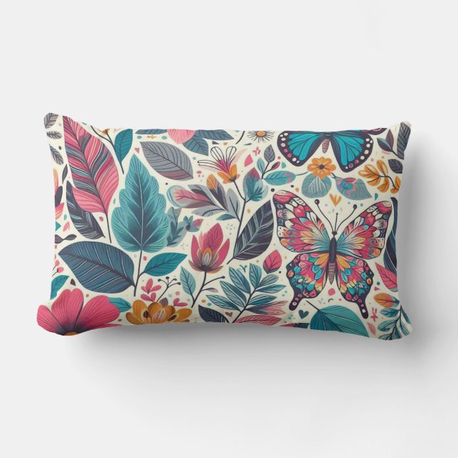 Floral Lumbar Pillow (Front)