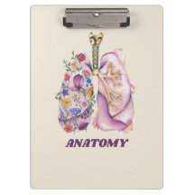 Floral Lung Anatomy Watercolor Medical Design