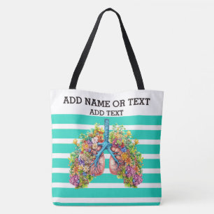 Floral Lungs - See Back Tote Bag