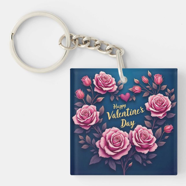 Floral Luxury Beautiful Love Popular Collection Keychain (Front)