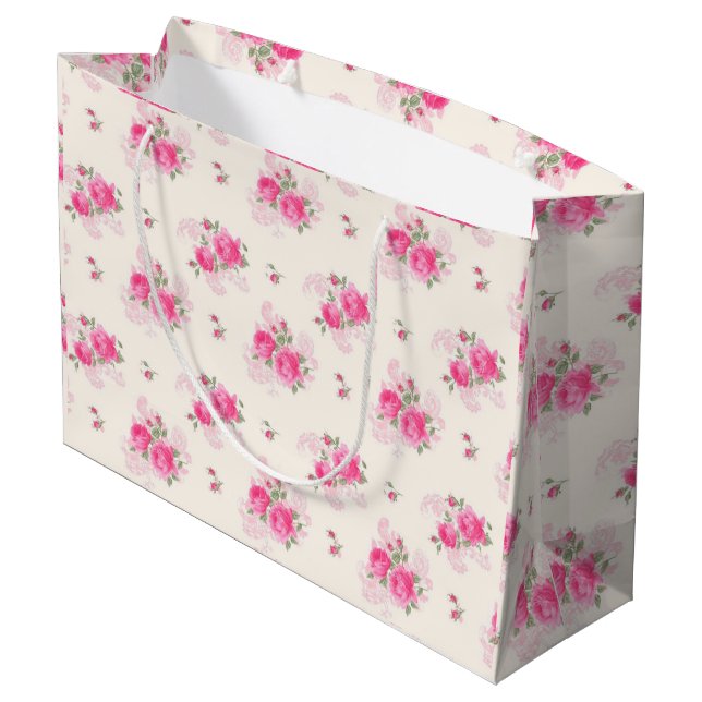 Floral Luxury Large Gift Bag (Back Angled)