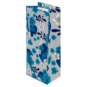 Floral Luxury Wine Gift Bag