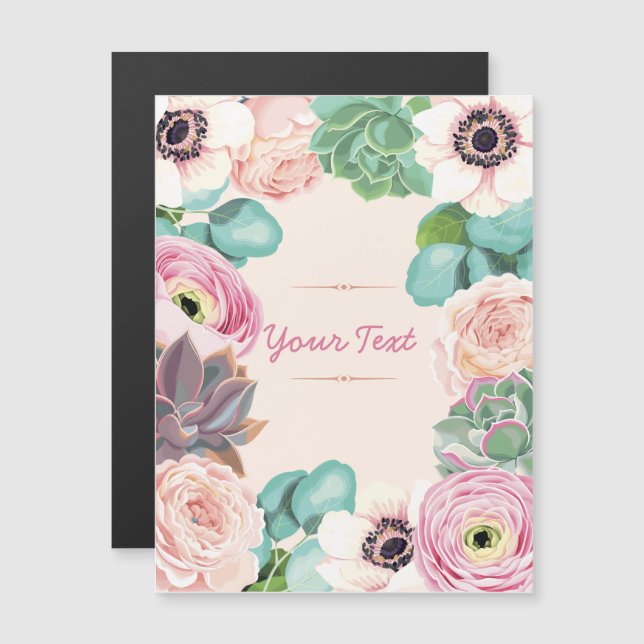 Floral Magnetic Invitation (Front/Back)
