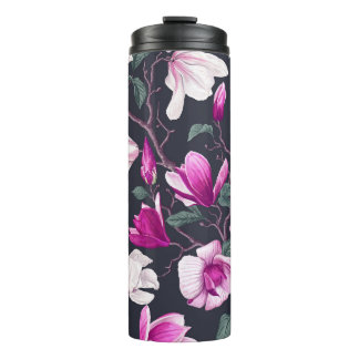 Floral magnolia: pastel vintage pattern thermal tumbler