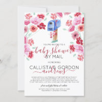 Floral Mailbox Watercolor Shower by Mail