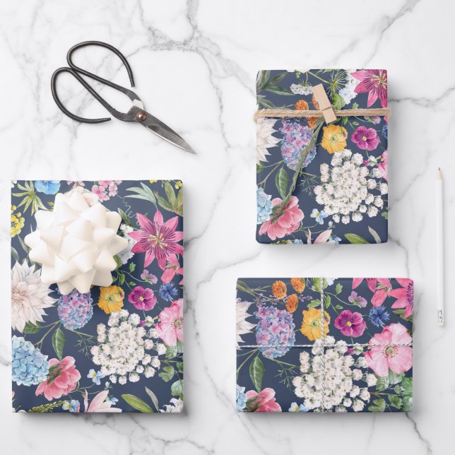 Floral - Maisy Wrapping Paper Sheet (Front)
