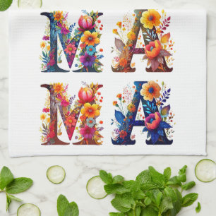 Floral MAMA Kitchen Towel