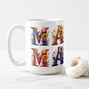 Floral MAMA personalized Coffee Mug