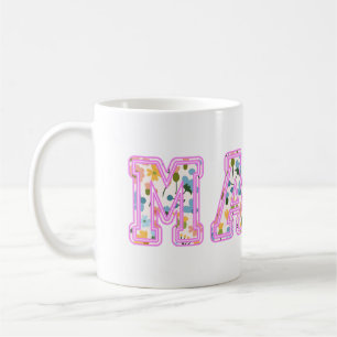 Floral Mama Retro Mom Boho Mother Coffee Mug