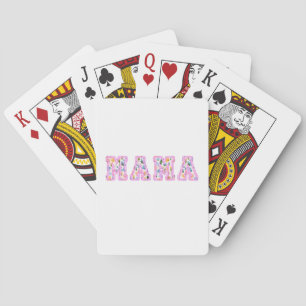 Floral Mama Retro Mom Boho Mother Playing Cards