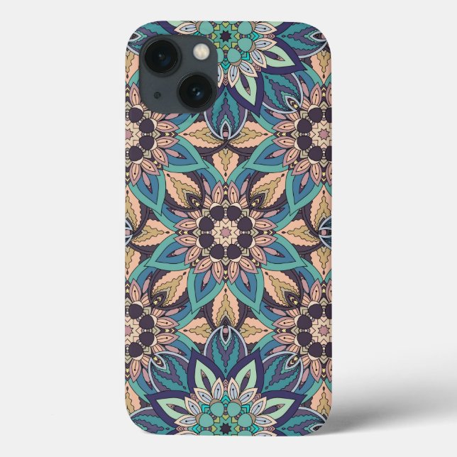 Floral mandala abstract pattern design Case-Mate iPhone case (Back)
