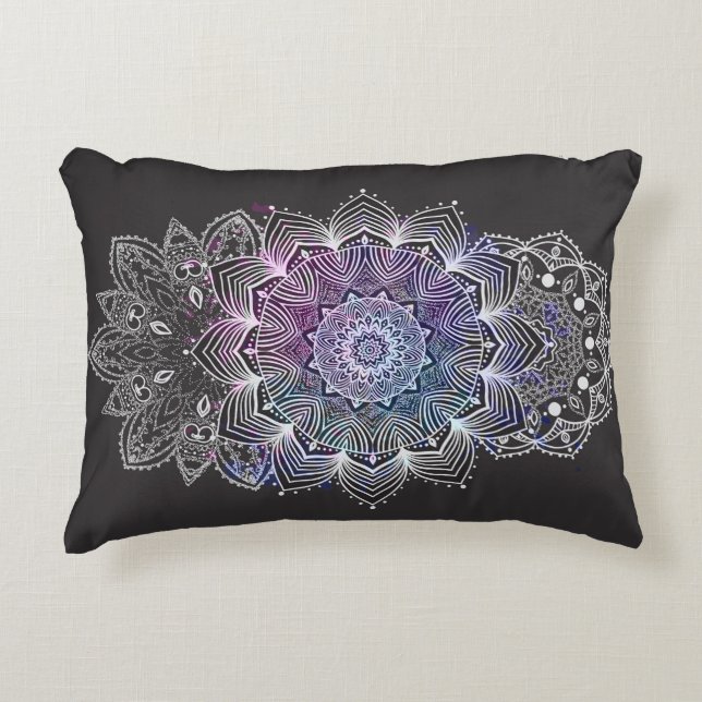 Floral Mandala Accent Pillow (Front)