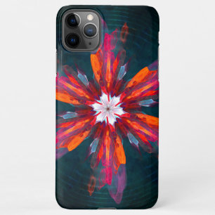 Floral Mandala Flowers Orange Red Blue Abstract iPhone 11Pro Max Case