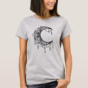 Floral Mandala Moon Women's T-Shirt
