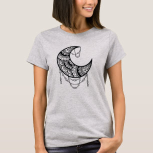 Floral Mandala Moon Women's T-Shirt