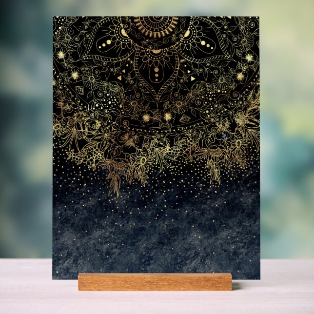 Floral Mandala or bleu (Neutre)
