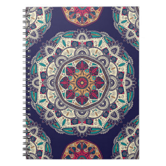 Floral Mandala: Ornamental Vintage Seamless Notebook