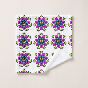 Floral Mandala Pattern Bath Towel Set