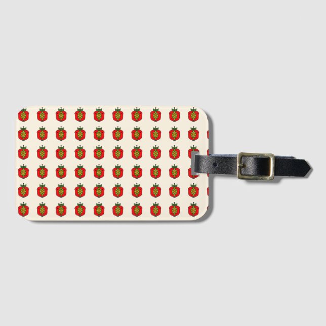 Floral Mandala Pattern Luggage Tag (Front Horizontal)