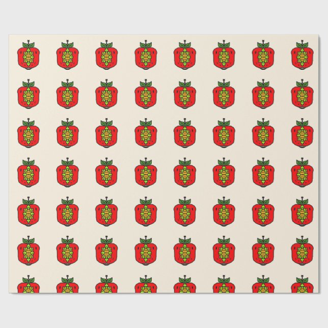 Floral Mandala Pattern Wrapping Paper (Flat)